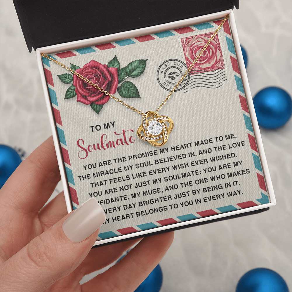To My Soulmate Necklace, Unique Valentine Gifts For Her, Valentine's Day Necklace For Her, To My Wife Valentine's Day Gift, San Valentine Gift For Her