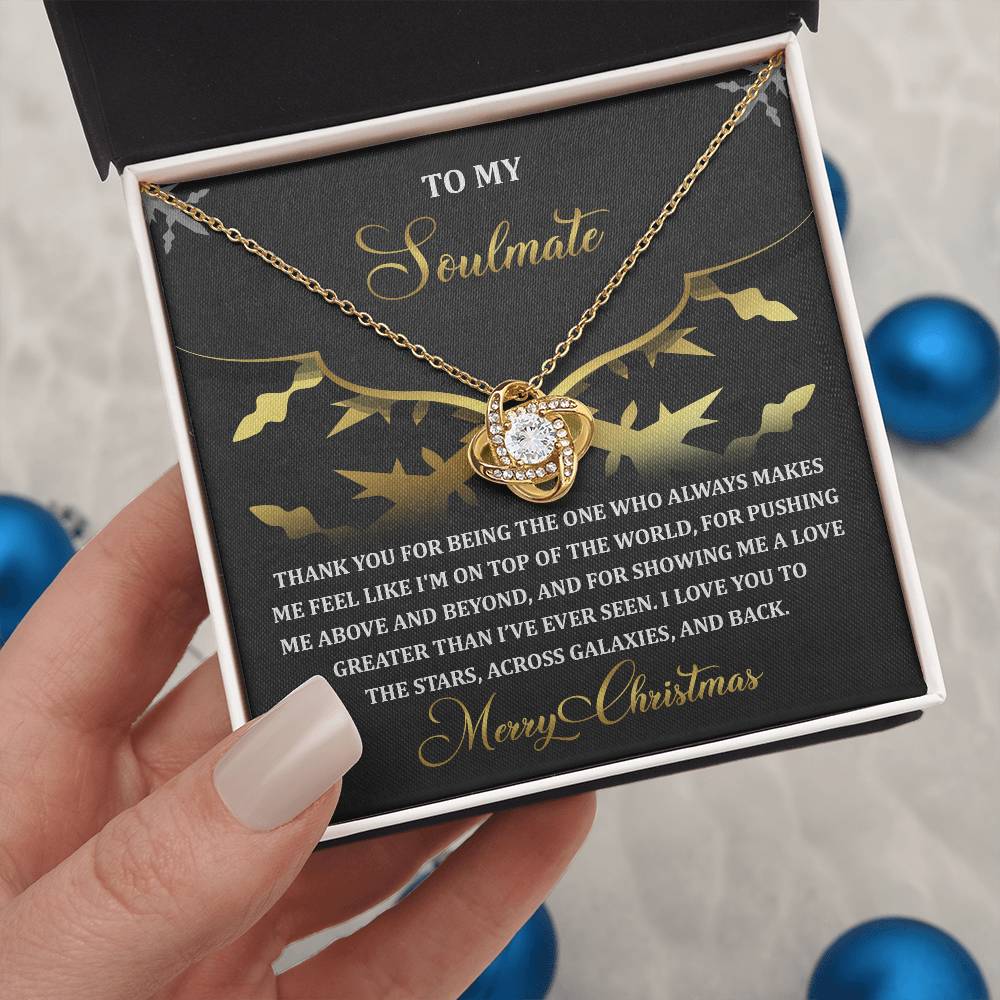 To My Soulmate Necklace, Christmas Gifts For Girlfriend, Christmas Presents For Wife, Soulmate Necklace For Women