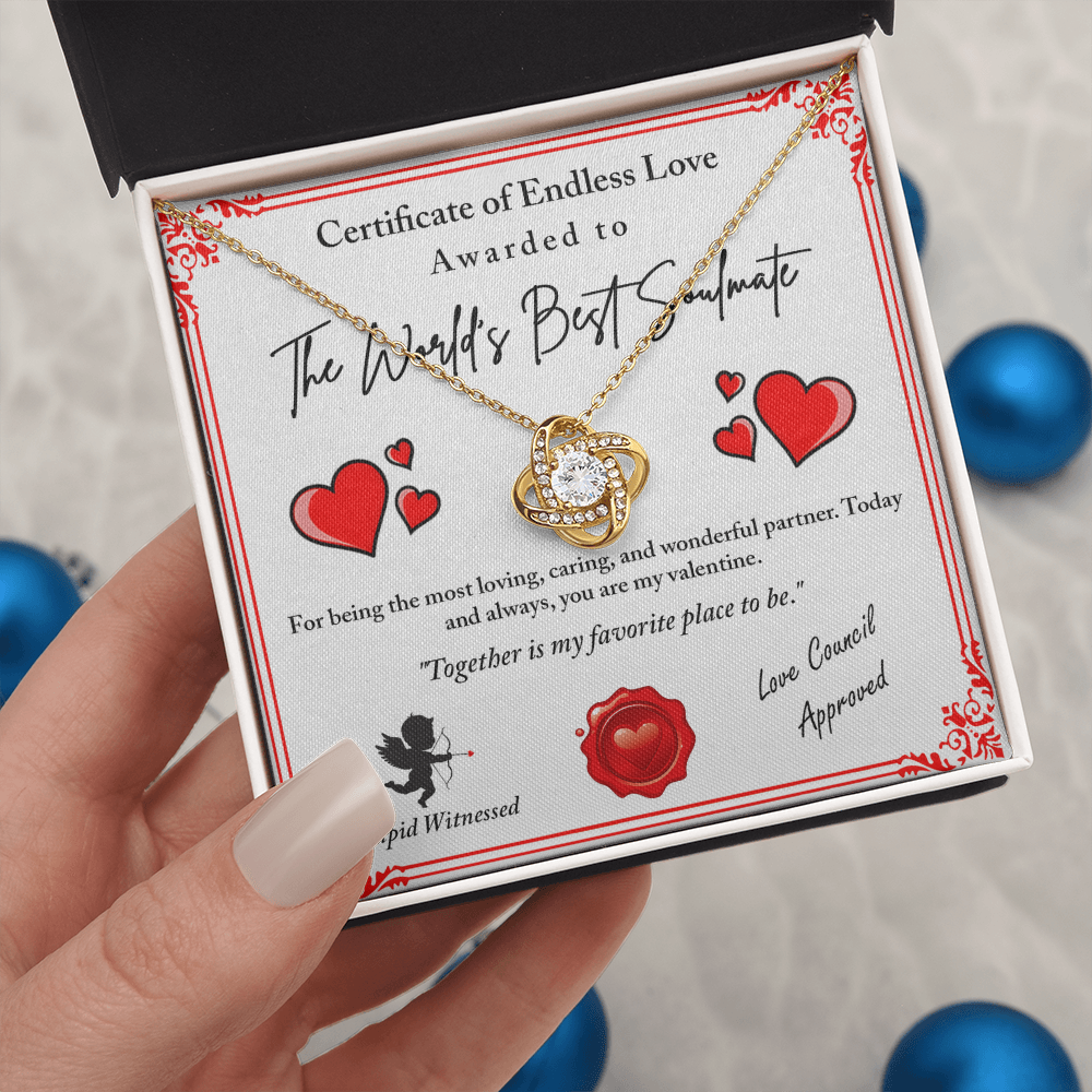 The World's Best Soulmate Necklace, Soulmate Necklace For Women, Valentine Gifts For My Wife, Valentine Gifts For Wife, Valentine Gifts For Her