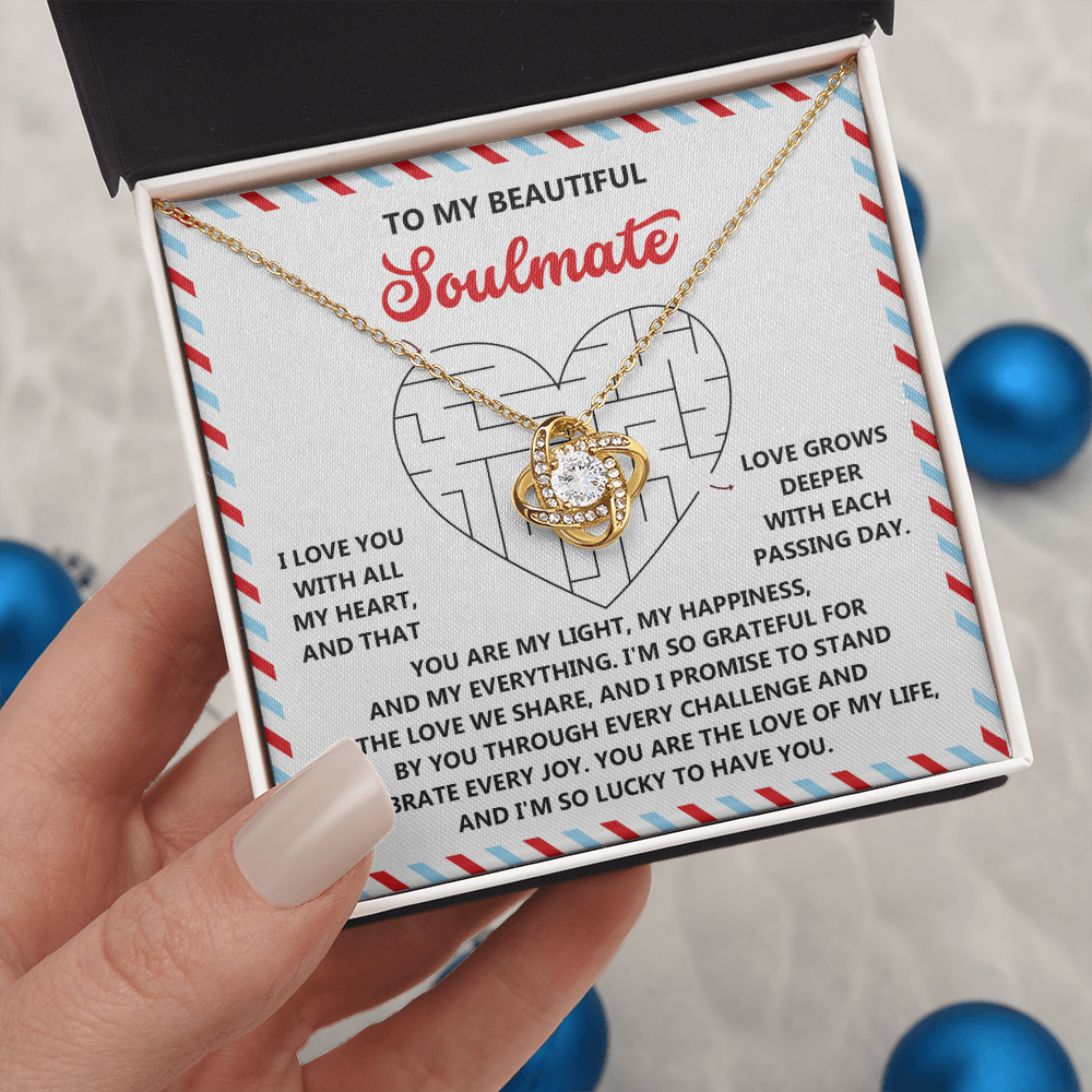 To My Beautiful Soulmate Necklace, Valentine Gift For Wife From Husband, Valentine Day For Wife, Valentine Presents For Women, Valentine's For Her