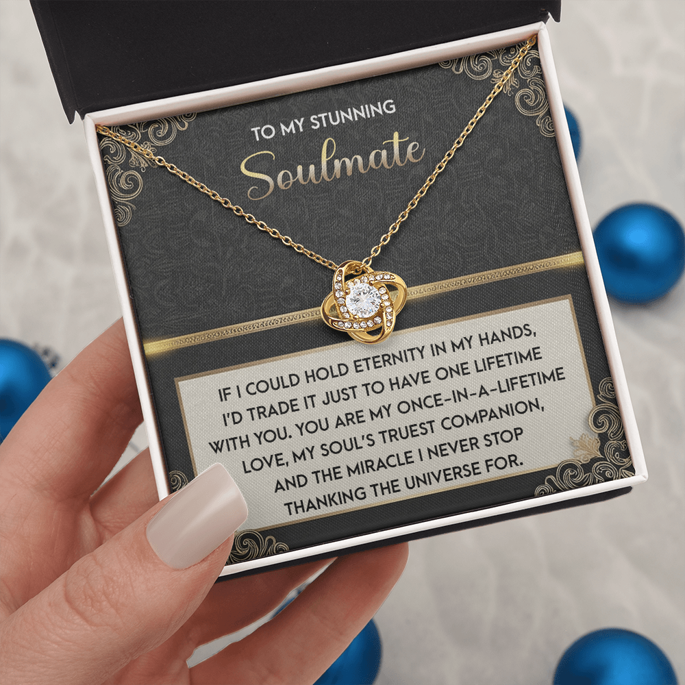 To My Stunning Soulmate Necklace, Best Valentine Gift For Wife, Valentine Gift Ideas For Her, Valentine Necklaces For Women, Wife Valentine Gift
