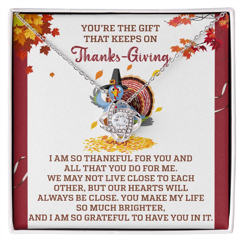 Thanksgiving Love Knot Necklace – A Timeless Jewelry Gift For Women, Mothers, And Soulmates To Show Appreciation And Cherish The Special Connection You Share