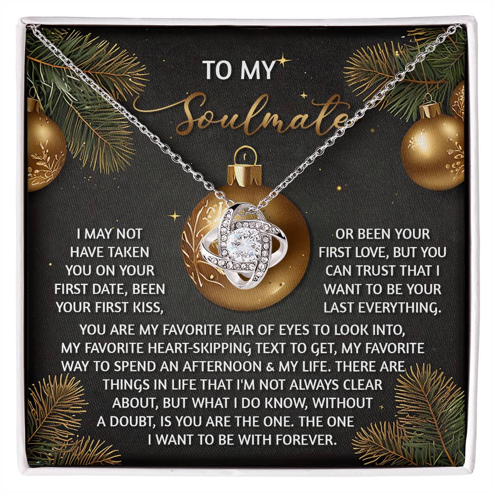 To My Soulmate Necklace, Wife Christmas Gift, Best Christmas Gifts For My Wife, Funny Christmas Gift For Wife
