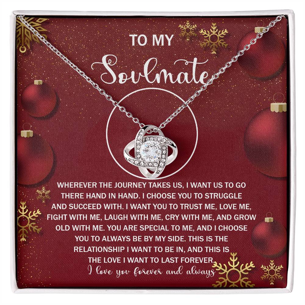 To My Soulmate Necklace, Gifts For Soulmate, Christmas Presents For Girlfriend, Gifts For Husband From Wife Unique Christmas