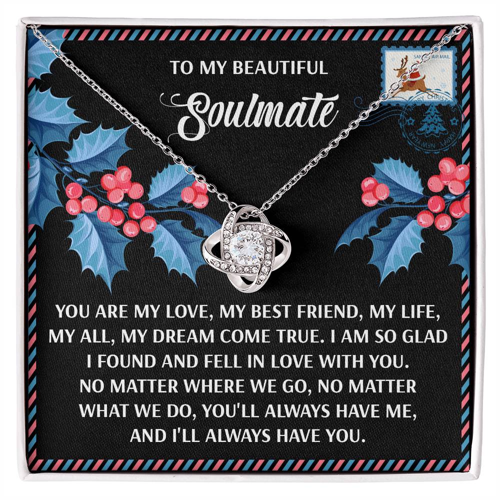 To My Beautiful Soulmate Necklace, Christmas Presents For Women, Christmas Gifts Ideas For Wife, Gifts For Her For Christmas