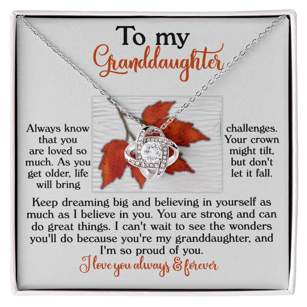 To My Granddaughter Necklace, Gifts Valentines Day For Granddaughter, Grandmother Granddaughter Necklace, Papa Necklace For Granddaughter