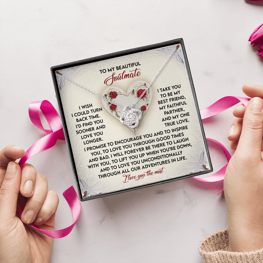 To My Beautiful Soulmate Necklace, My Love Necklace For Girlfriend, Anniversary Present For Girlfriend, Presents For Your Girlfriend