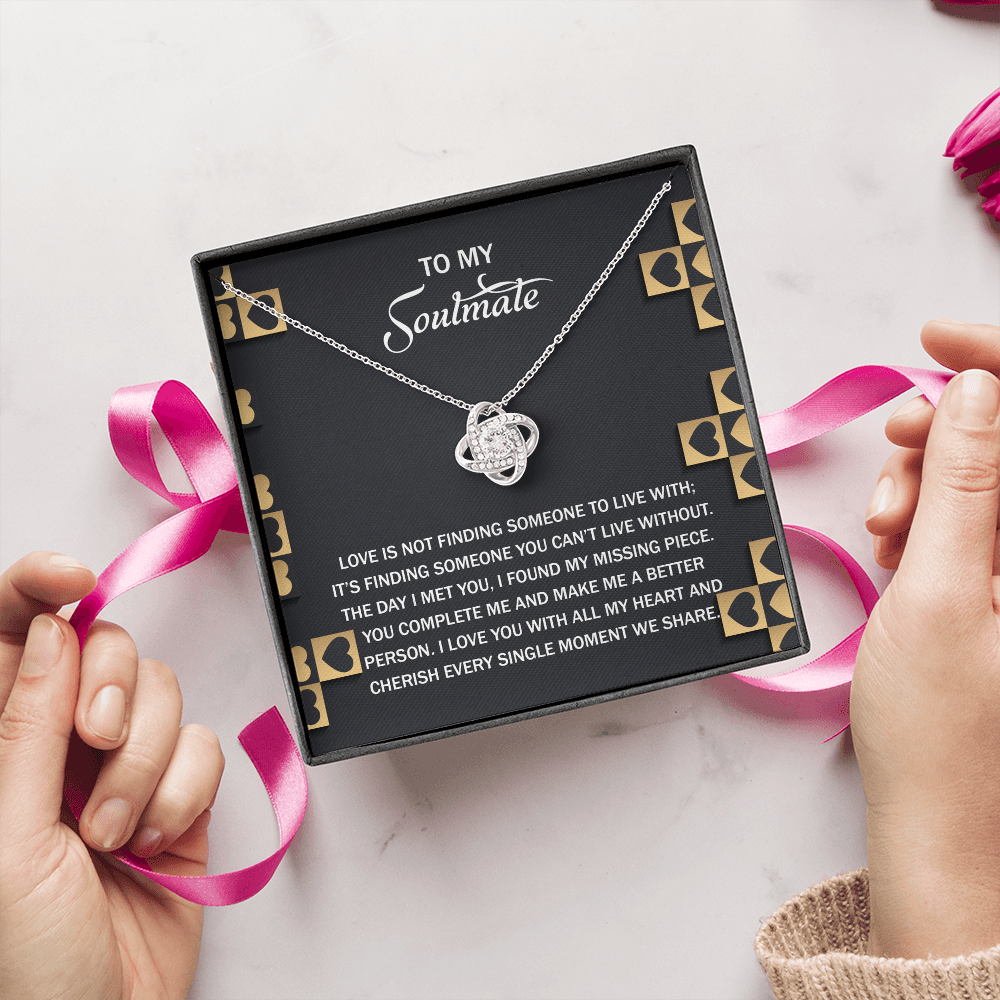 To My Soulmate Necklace, Valentine Gift For Wife, Valentine Card For Wife Romantic, My Soulmate Gifts For Her, Valentine's Gifts For Wife