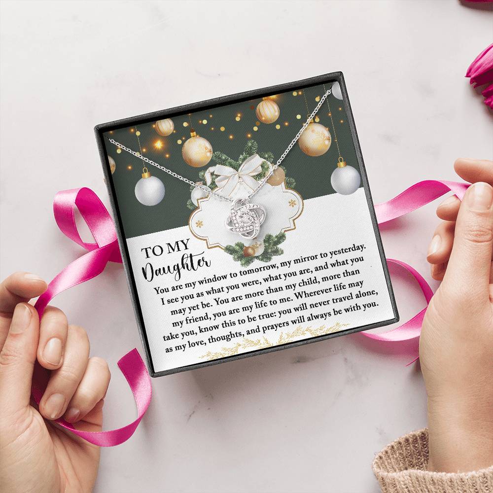 Christmas Gift For Daughter Adult, Christmas Gift From Daughter To Dad, Daughter Necklaces From Mom, To My Lovely Daughter Necklace