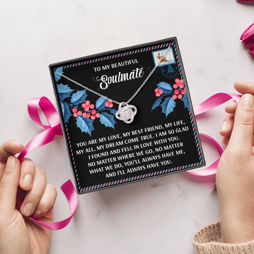 To My Beautiful Soulmate Necklace, Christmas Presents For Women, Christmas Gifts Ideas For Wife, Gifts For Her For Christmas
