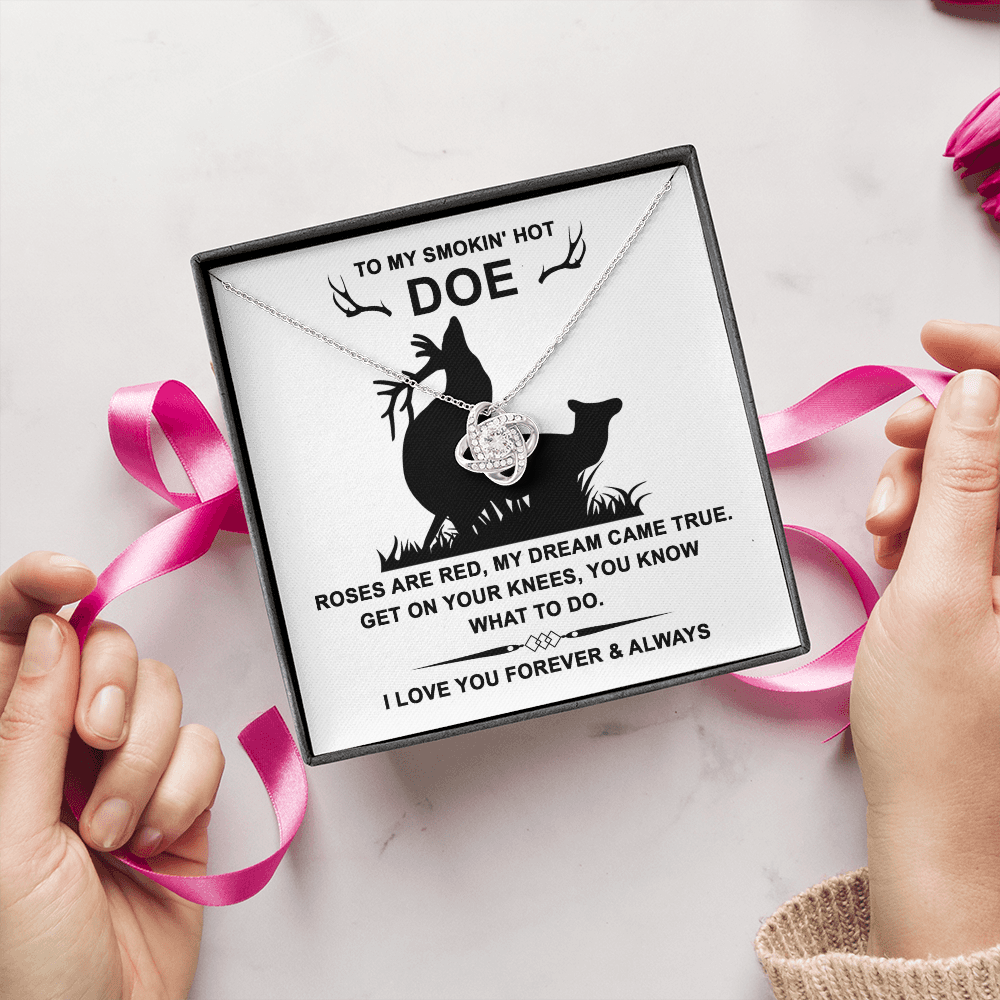 To My Smokin' Hot Doe Necklace, My Soulmate Necklace For Her, To My Wife Valentine's Day Gift, San Valentine Gift For Her, Soulmate Gifts For Her