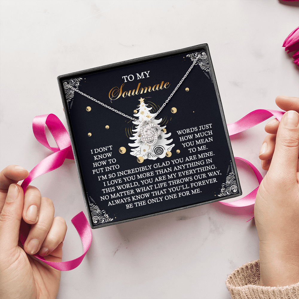 To My Soulmate Necklace For Women, Christmas Jewelry For Women, Soulmate Anniversary Jewelry, Christmas Presents For Your Girlfriend