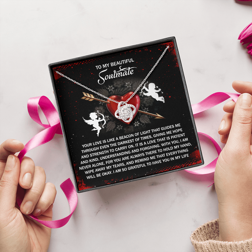 To My Beautiful Soulmate Necklace, Valentine Gifts For Her, Valentine's Day For Her, Valentine's Day Gift Wife, Valentine's Gift For Wife