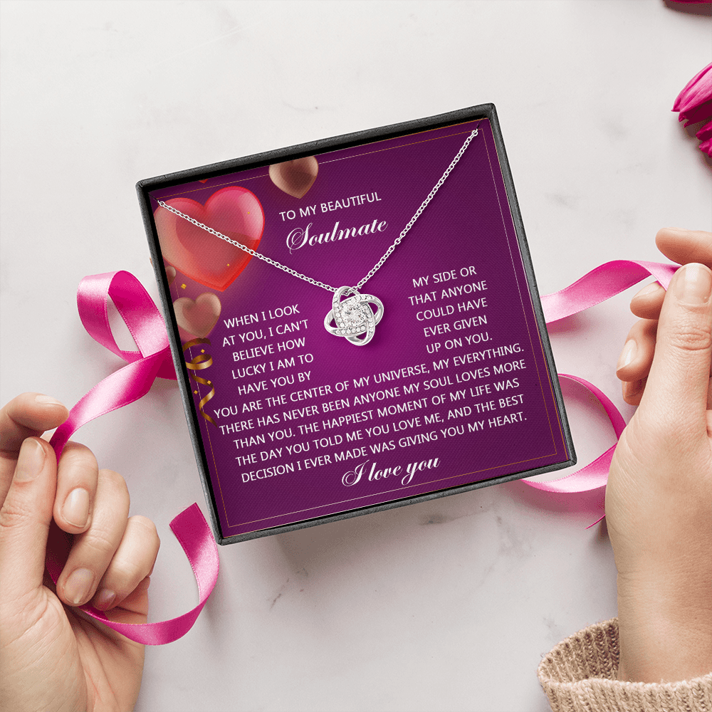 To My Beautiful Soulmate Necklace, Best Valentine Gifts For Wife, To My Wife Valentine's Day Gift, Valentine Birthday Gifts, Gifts For Soulmate