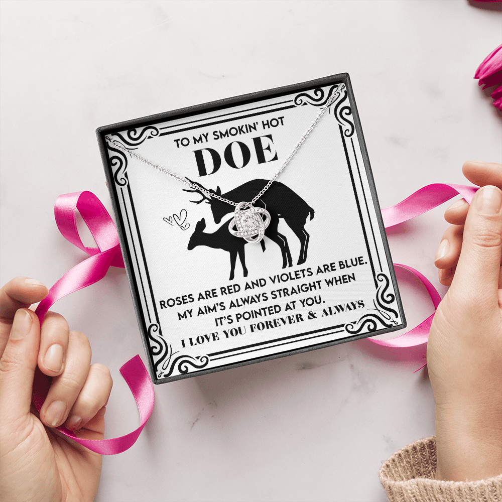 To My Smokin' Hot Doe Necklace, Soulmate Gifts For Her, Valentine's Gift For Wife, Naughty Valentine's Gifts For Wife, Valentine Gift Ideas For Her