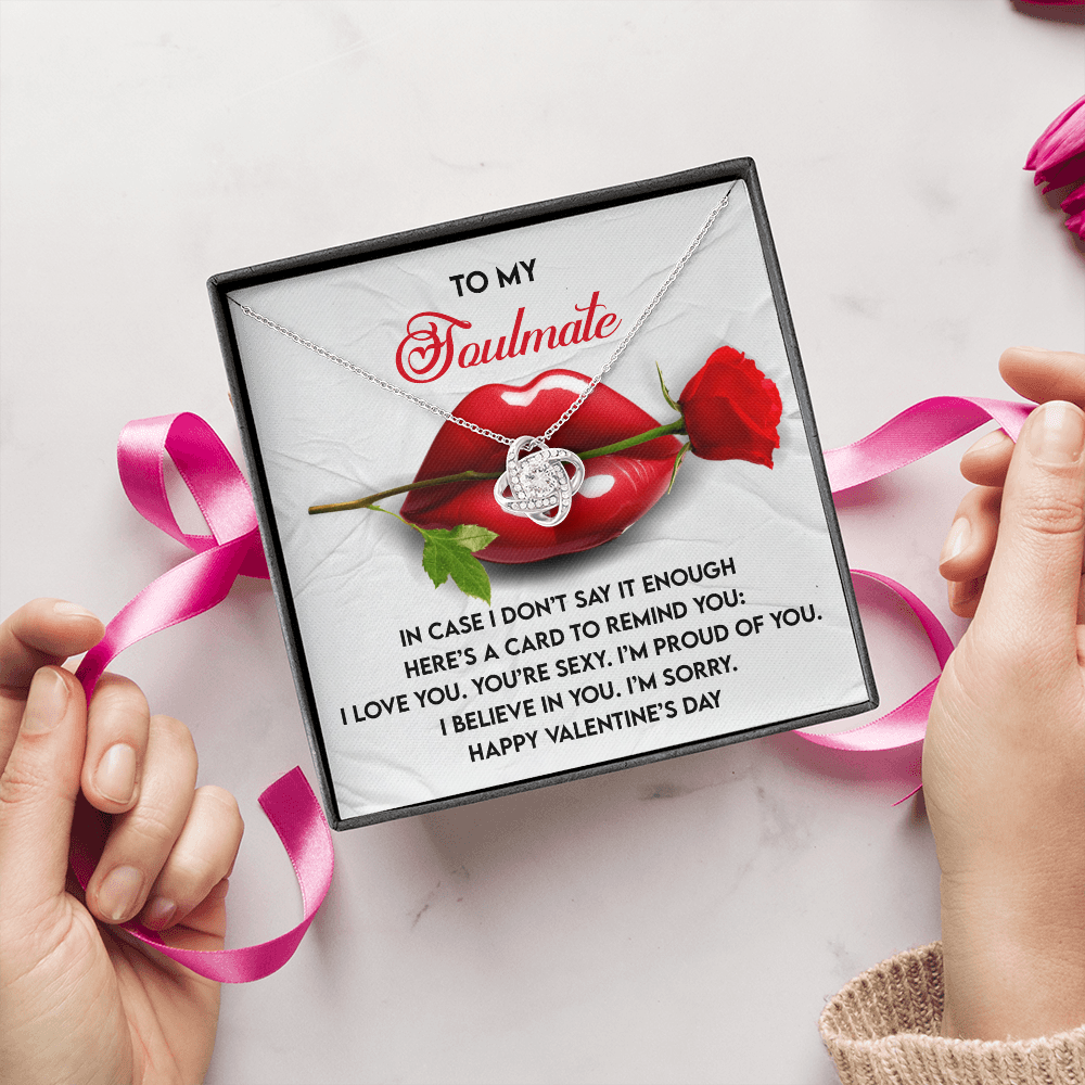 To My Soulmate Necklace, Valentine's For Her, Valentine's Day Gift, Valentine's Day Gift Wife, Valentine Jewelry For Women