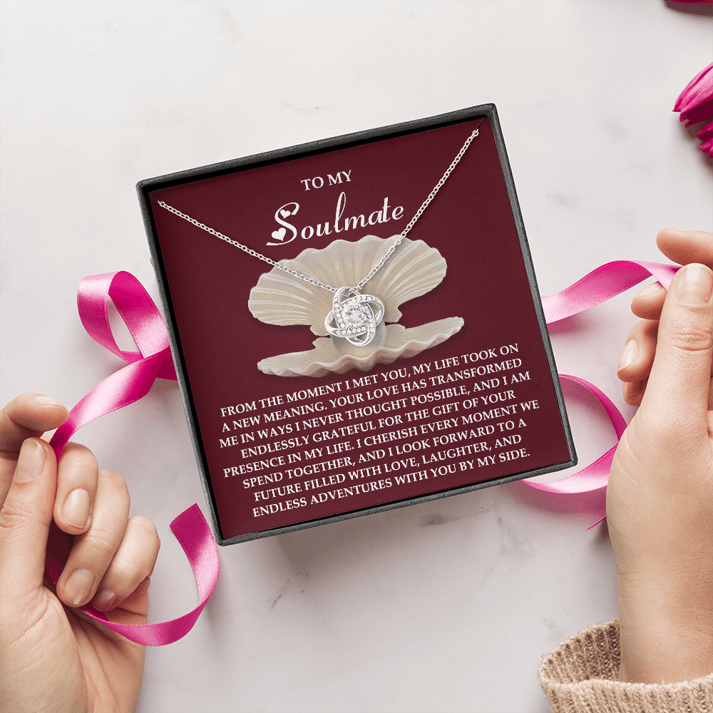 To My Soulmate Necklace, Necklace For Valentine's Day, Valentine Gifts For My Wife, Women's Valentine's Day Gifts, Valentine Gifts For Her