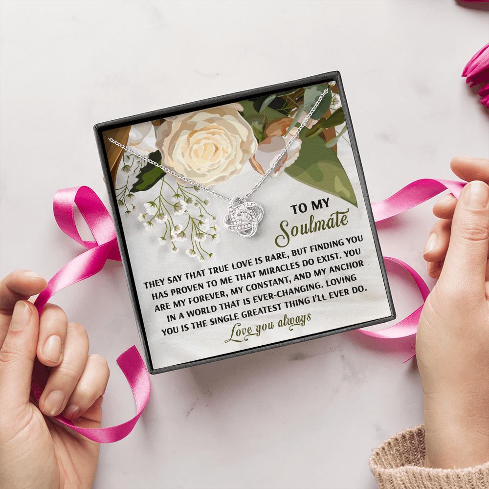 To My Soulmate Necklace, Best Presents For Girlfriend, Valentine Gifts For Wife, Mother's Day Gift For My Girlfriend, Best Gifts For My Girlfriend