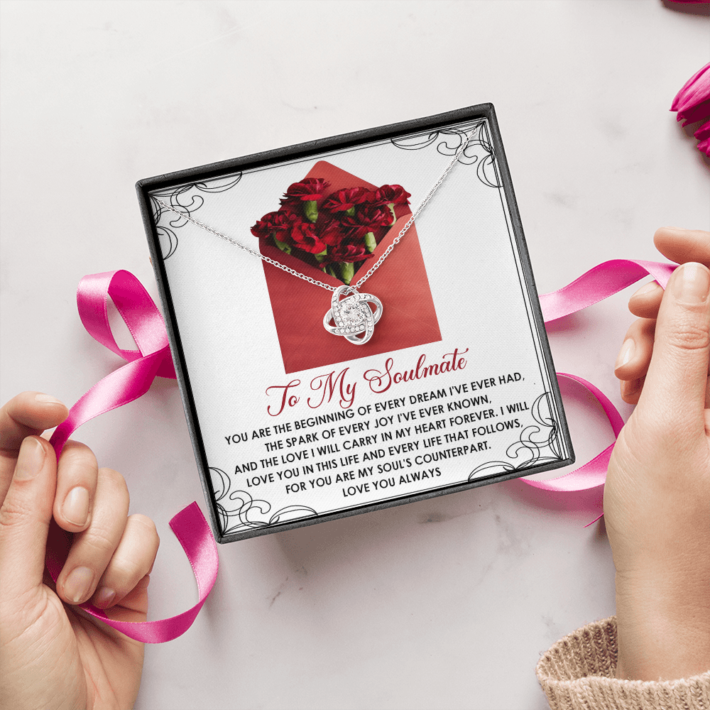 To My Soulmate Necklace, Mothers Day Gifts For My Girlfriend, Valentine Gifts For Women, Valentine's Day Gift Wife, Girlfriend Necklace For Women