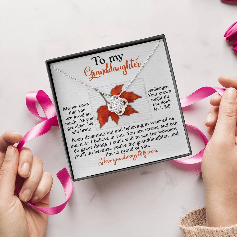To My Granddaughter Necklace, Gifts Valentines Day For Granddaughter, Grandmother Granddaughter Necklace, Papa Necklace For Granddaughter
