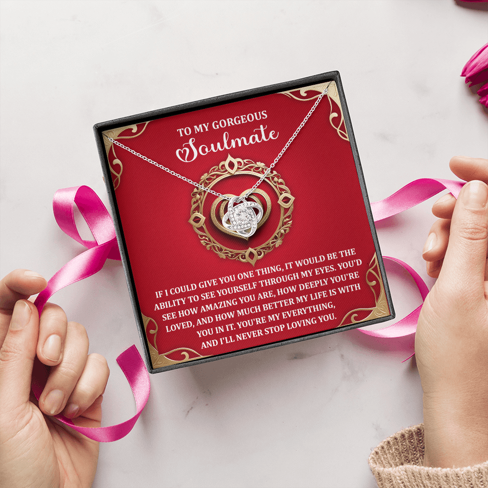 To My Gorgeous Soulmate Necklace, Special Gift For Girlfriend, Valentine's Day For Her, Girlfriend Gifts For Women, My Gorgeous Girlfriend Necklace