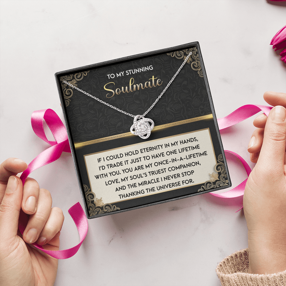 To My Stunning Soulmate Necklace, Best Valentine Gift For Wife, Valentine Gift Ideas For Her, Valentine Necklaces For Women, Wife Valentine Gift