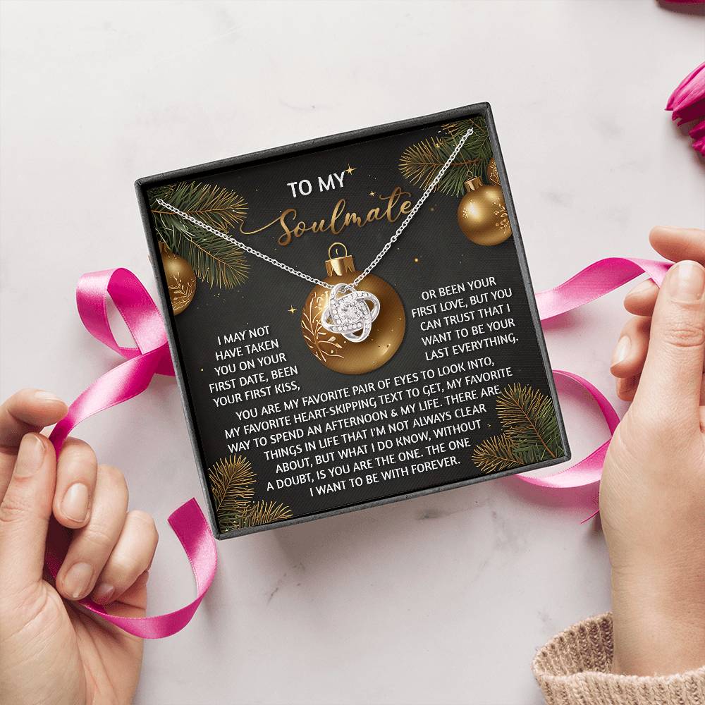 To My Soulmate Necklace, Wife Christmas Gift, Best Christmas Gifts For My Wife, Funny Christmas Gift For Wife