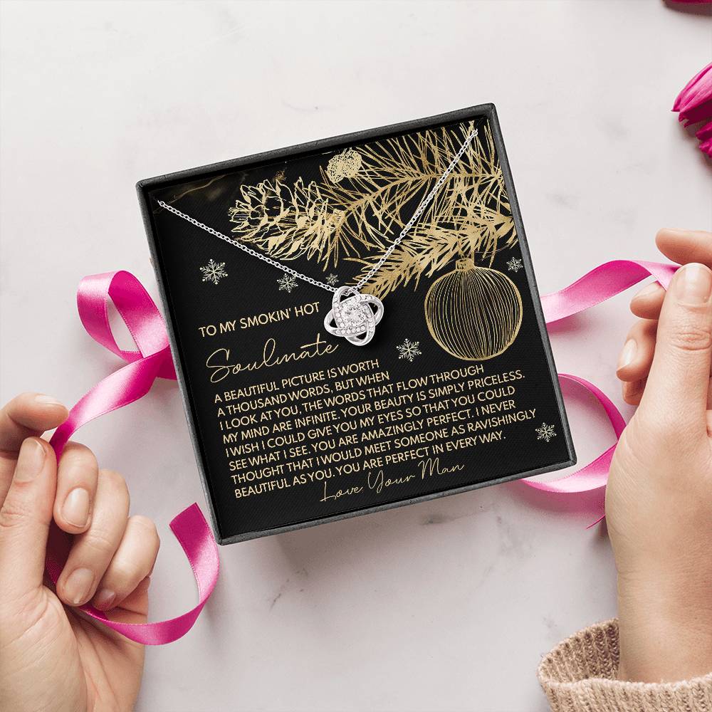 To My Smokin's Hot Soulmate Necklace, Christmas Gift For Wife Ideas, Christmas Jewelry For Women, My Soulmate Gifts For Her