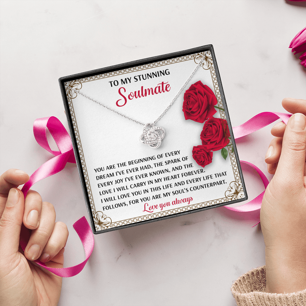 To My Stunning Soulmate Necklace, Best Valentine Gifts For Wife, Naughty Valentine's Gifts For Wife, Valentine Gifts For My Wife, Valentine For Wife