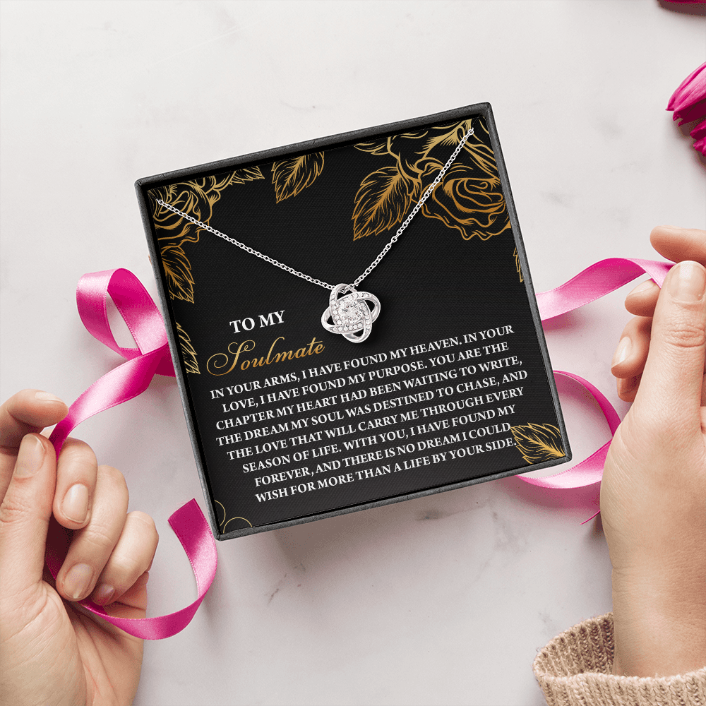 To My Soulmate Necklace, Gifts For Women Girlfriend, Valentine's Necklace For Her, Great Valentine Gifts For Her, Heart Necklace For Girlfriend