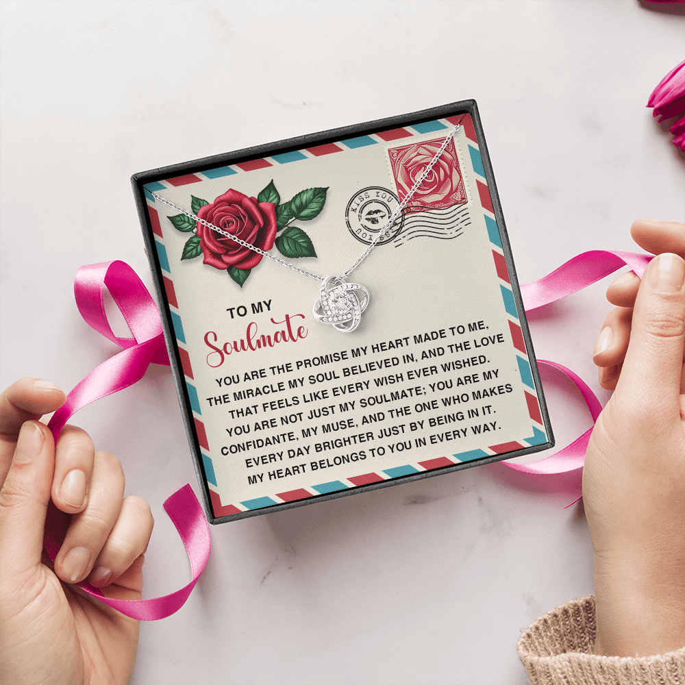 To My Soulmate Necklace, Unique Valentine Gifts For Her, Valentine's Day Necklace For Her, To My Wife Valentine's Day Gift, San Valentine Gift For Her
