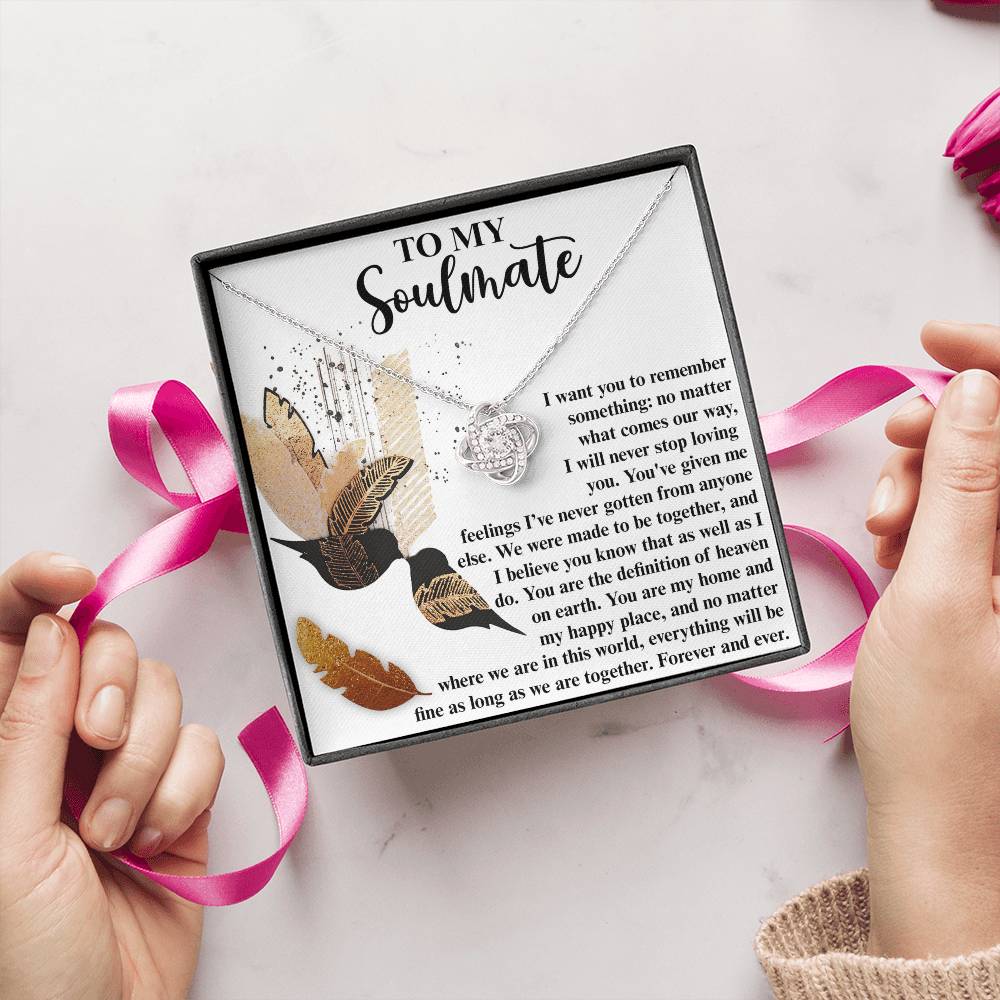 Soulmate Necklace For Women, Christmas Gift For Soulmate, Wife Necklace From Husband, Necklace For Girlfriend