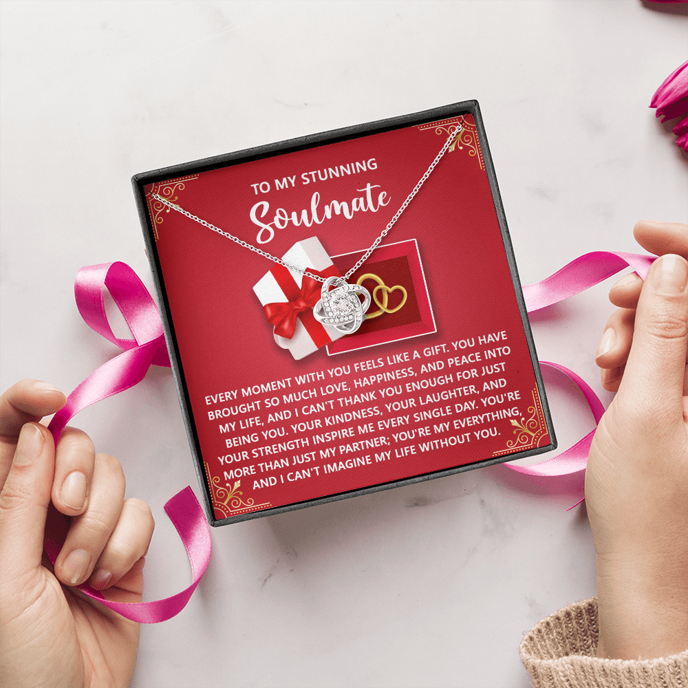 To My Stunning Soulmate Necklace, Gifts For Teen Girlfriend From Boyfriend, My Soulmate Gifts For Her, Valentine's Gifts For Women