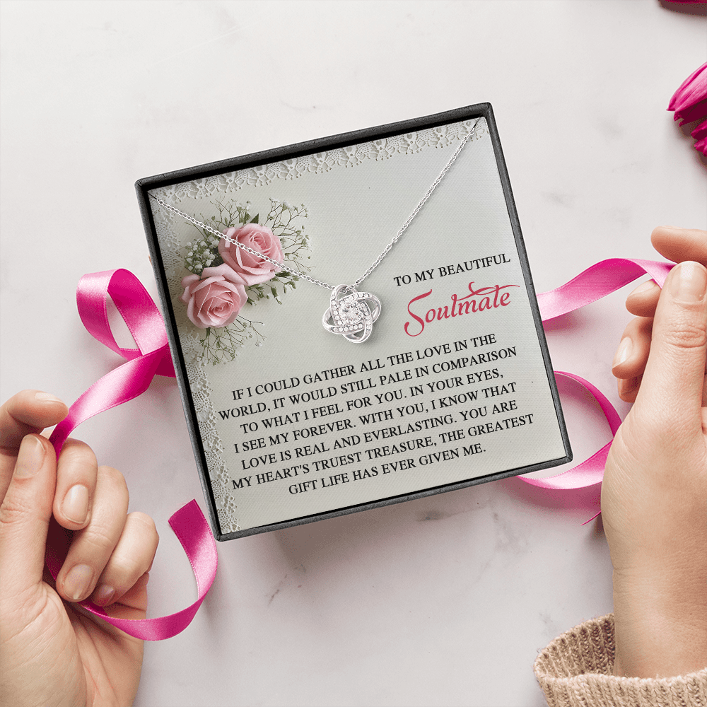 To My Beautiful Soulmate Necklace, My Soulmate Gifts For Her, Valentine's Gifts For Women, Valentine's Gifts For Wife, Valentine Gift For My Wife