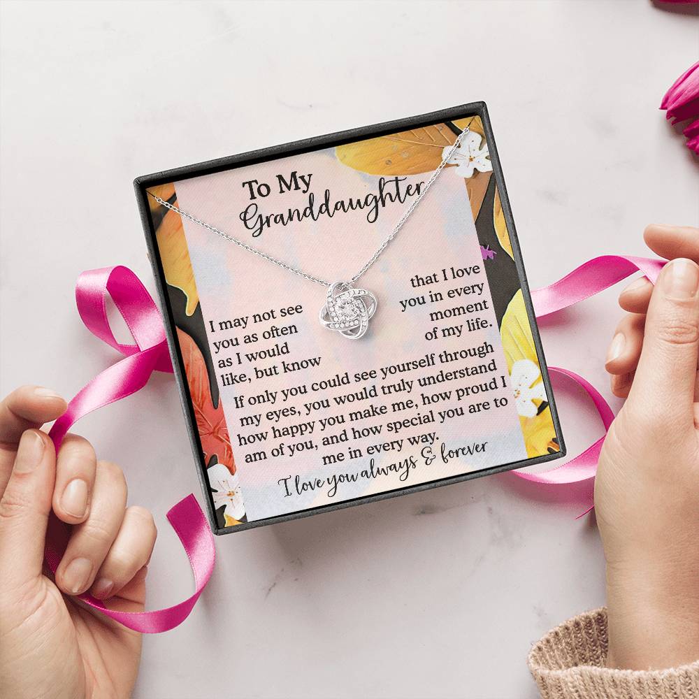 To My Granddaughter Necklace, Necklaces For Granddaughters, Granddaughter Valentine Gift, Gifts For 18 Year Old Granddaughter, Granddaughter From Grandpa