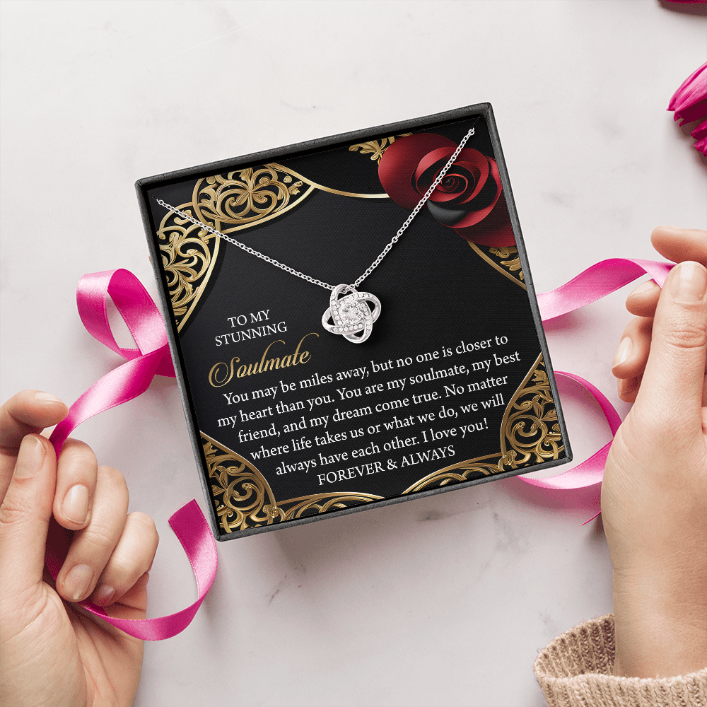 To My Stunning Soulmate Necklace, Valentine Gift For My Wife, Valentine's Gifts For Wife, Valentine Gifts For Her Romantic, Valentine's Day Gifts