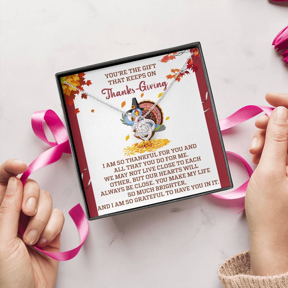 Thanksgiving Love Knot Necklace – A Timeless Jewelry Gift For Women, Mothers, And Soulmates To Show Appreciation And Cherish The Special Connection You Share
