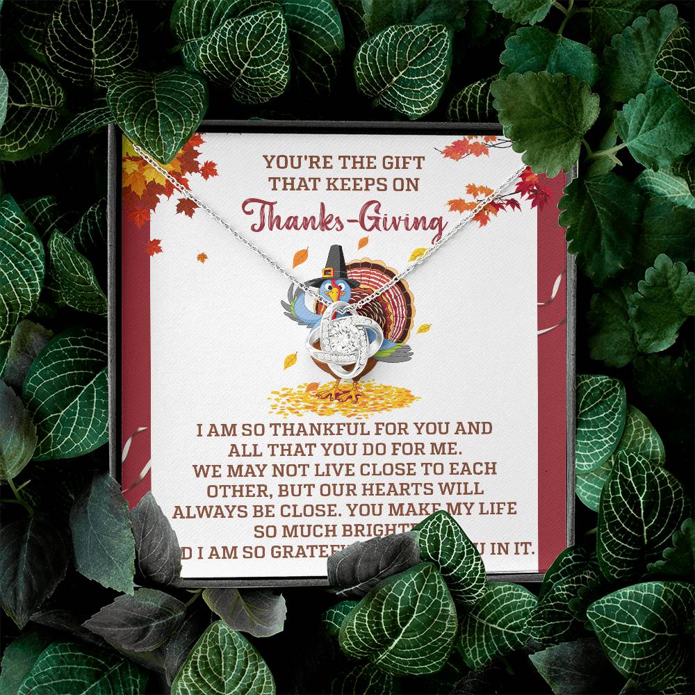 Thanksgiving Love Knot Necklace – A Timeless Jewelry Gift For Women, Mothers, And Soulmates To Show Appreciation And Cherish The Special Connection You Share