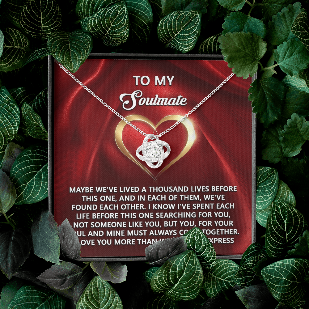 To My Soulmate Necklace, Valentine Gift For Wife From Husband, Gifts For Wife From Husband Unique Christmas, Unique Valentine Gifts For Her