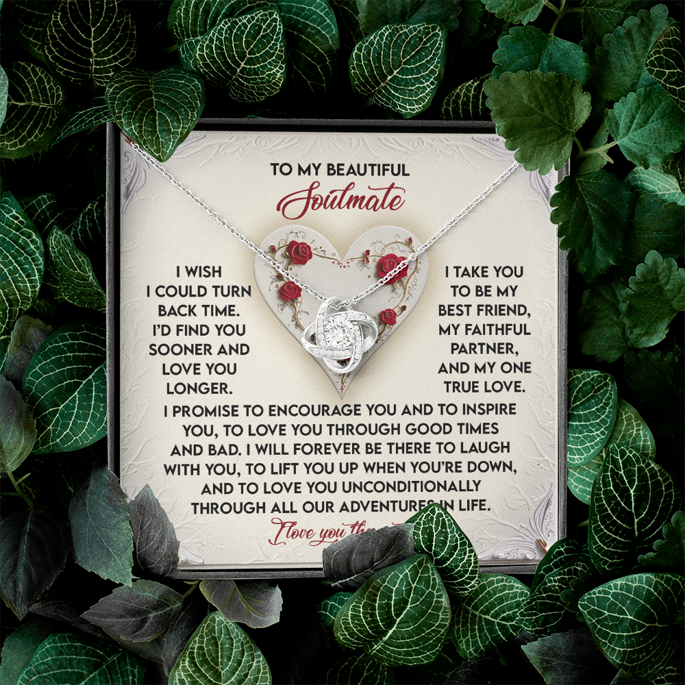 To My Beautiful Soulmate Necklace, My Love Necklace For Girlfriend, Anniversary Present For Girlfriend, Presents For Your Girlfriend