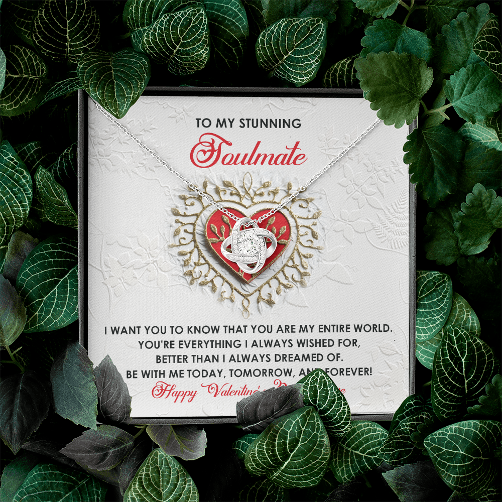 To My Stunning Soulmate Necklace, Girlfriend Birthday Gifts For Her, Valentine Gift For My Wife, Valentine Gifts For Her Romantic