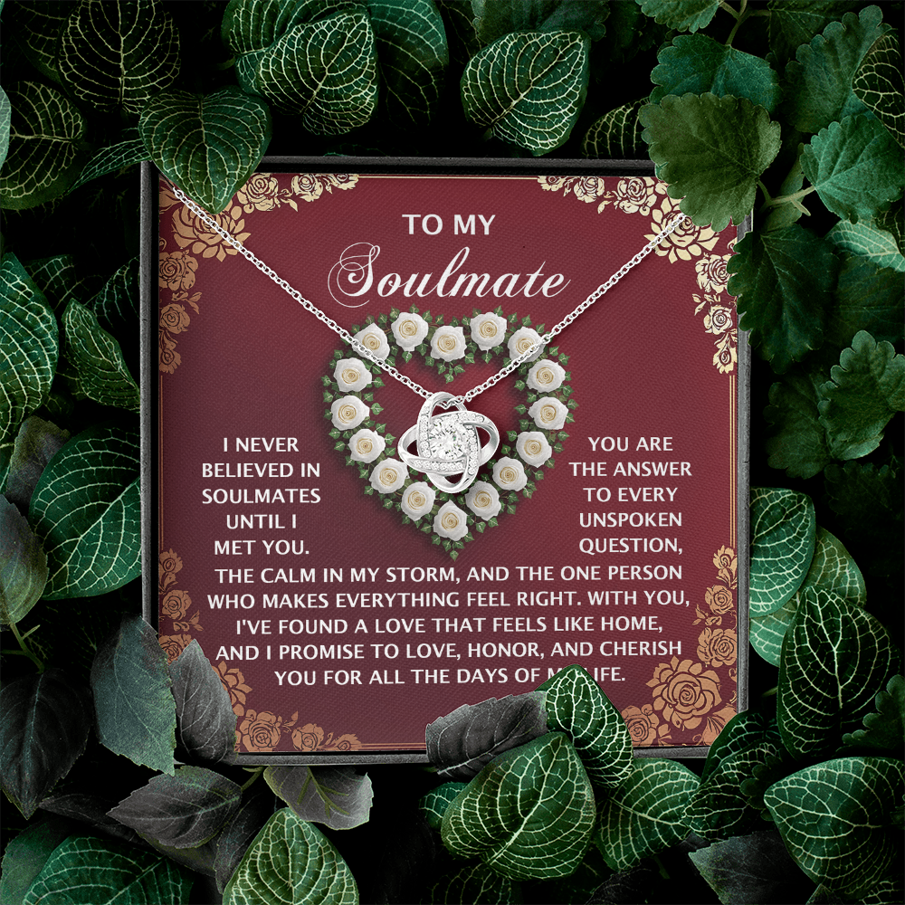 To My Soulmate Necklace, Valentine Gift For My Wife, Valentine Gifts For Her Romantic, Valentine Gifts For Husbands From Wife, Valentine For Her Gift