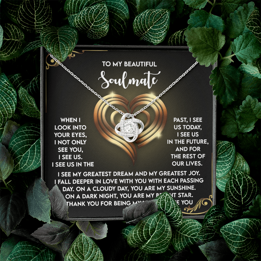 To My Beautiful Soulmate Necklace, Valentine Gifts For Women, Valentine's Day Gift Wife, Valentine Birthday Gifts, Valentine Gift For Wife