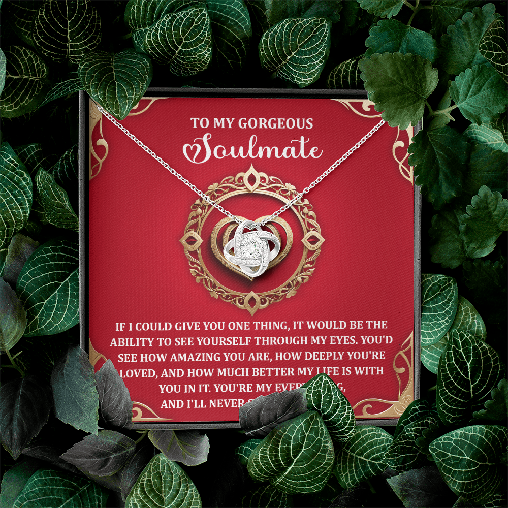 To My Gorgeous Soulmate Necklace, Special Gift For Girlfriend, Valentine's Day For Her, Girlfriend Gifts For Women, My Gorgeous Girlfriend Necklace