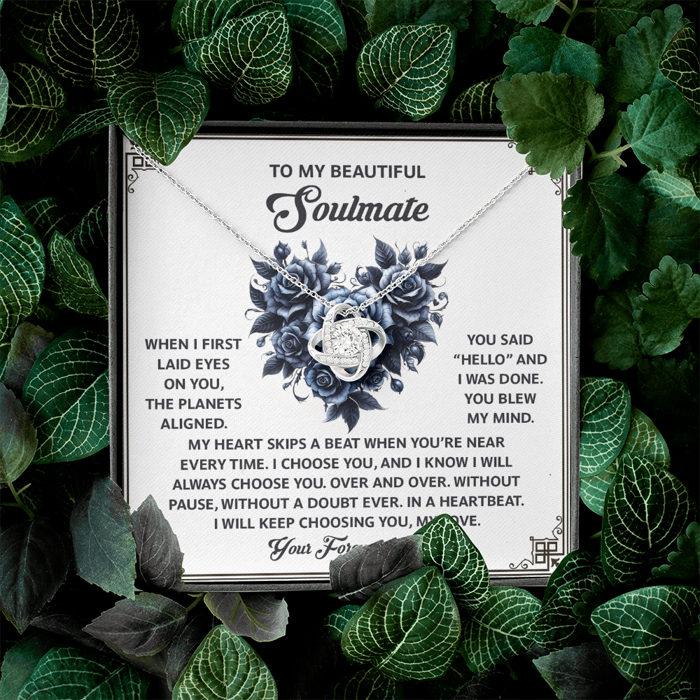 To My Beautiful Soulmate Necklace, Necklace For Valentine's Day, Valentine Gifts For My Wife, Women's Valentine's Day Gifts, Valentine Gifts For Her