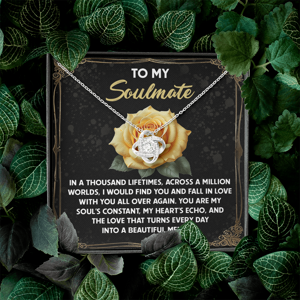 To My Soulmate Necklace, For Girlfriend Birthday Gifts, Unique Valentine Gifts For Her, Women's Valentine's Day Gifts, Best Gifts For A Girlfriend