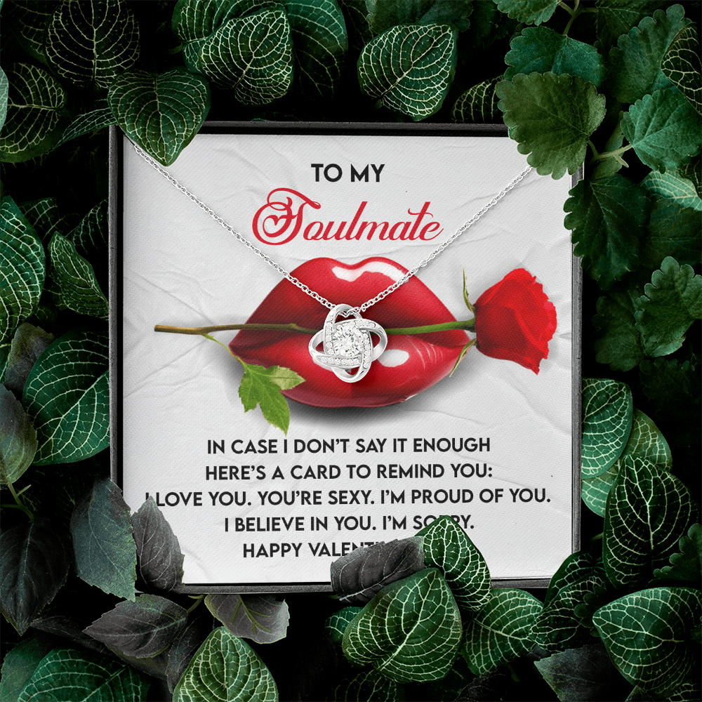 To My Soulmate Necklace, Valentine's For Her, Valentine's Day Gift, Valentine's Day Gift Wife, Valentine Jewelry For Women