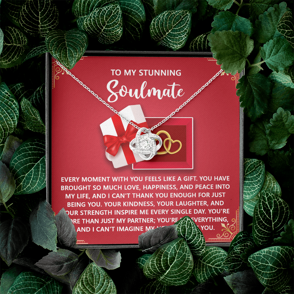 To My Stunning Soulmate Necklace, Gifts For Teen Girlfriend From Boyfriend, My Soulmate Gifts For Her, Valentine's Gifts For Women