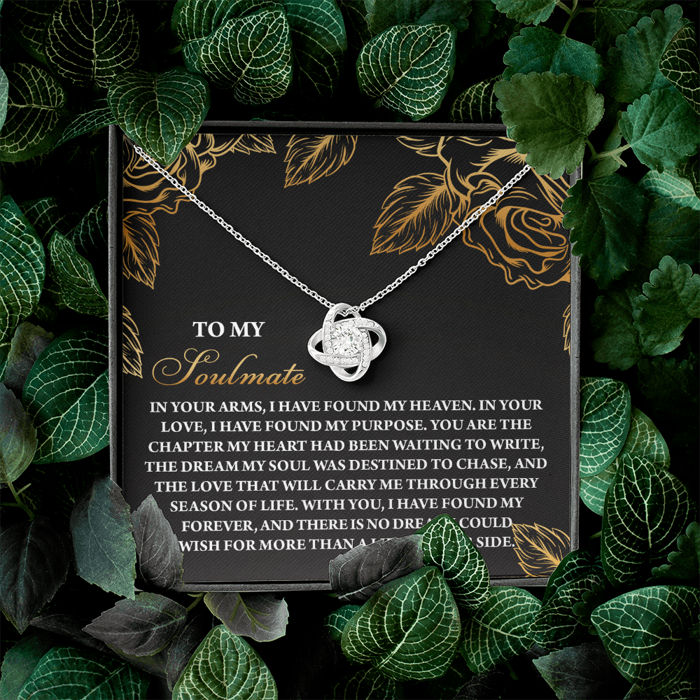 To My Soulmate Necklace, Gifts For Women Girlfriend, Valentine's Necklace For Her, Great Valentine Gifts For Her, Heart Necklace For Girlfriend