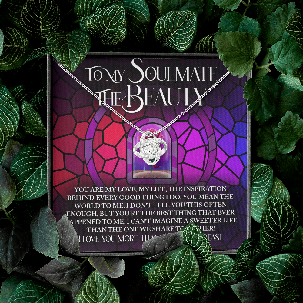 To My Soulmate The Beauty Necklace, Valentine's For Her, Valentine Necklaces For Women, Valentine Day For Wife, Unique Valentine Gifts For Her